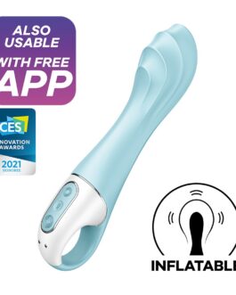 VIBRADOR INSUFLÁVEL AIR PUMP 5 COM APLICAÇÃO CONNECT SATISFYER