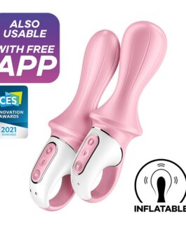 VIBRADOR ANAL INSUFLÁVEL AIR PUMP BOOTY 5 COM APLICAÇÃO CONNECT SATISFYER