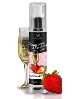 ÓLEO DE MASSAGEM MORANGO CHAMPANHE SECRET PLAY 50ML