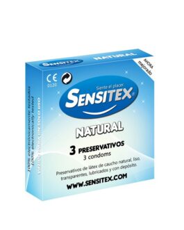 PRESERVATIVOS VEGAN NATURAIS 3 UNIDADES SENSITEX