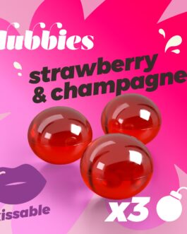 LUBBIES BOLINHAS DE ÓLEO BEIJÁVEIS MORANGO & CHAMPANHE CRUSHIOUS