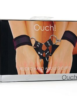 ALGEMAS PARA OS PULSOS E TORNOZELOS OUCH! VELCRO HAND AND LEG CUFFS PRETAS