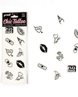 CONJUNTO DE 10 TATUAGENS TEMPORÁRIAS – CANDY COLLECTION CHIC TATTOO SECRET PLAY