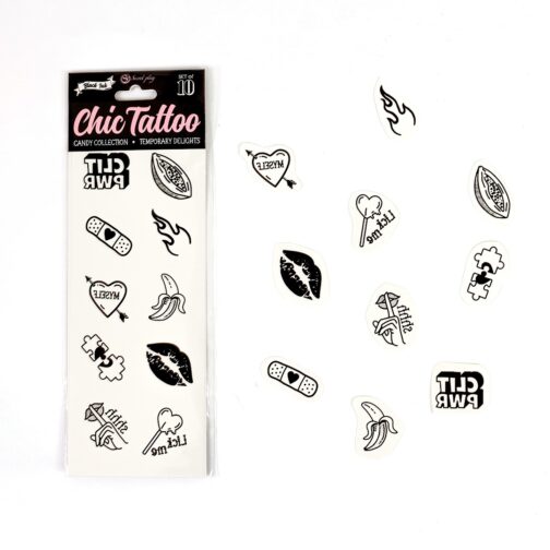 CONJUNTO DE 10 TATUAGENS TEMPORÁRIAS - CANDY COLLECTION CHIC TATTOO SECRET PLAY - Image 2