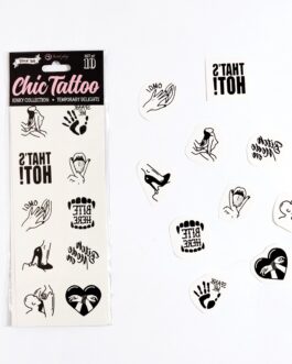 CONJUNTO DE 10 TATUAGENS TEMPORÁRIAS – KINKY COLLECTION CHIC TATTOO SECRET PLAY