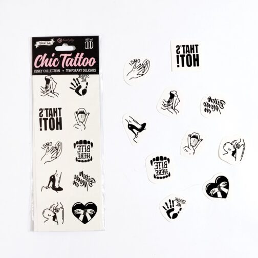 CONJUNTO DE 10 TATUAGENS TEMPORÁRIAS - KINKY COLLECTION CHIC TATTOO SECRET PLAY - Image 2