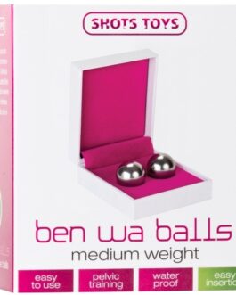 BOLAS VAGINAIS BEN WA BALLS MEDIUM WEIGHT PRATEADAS